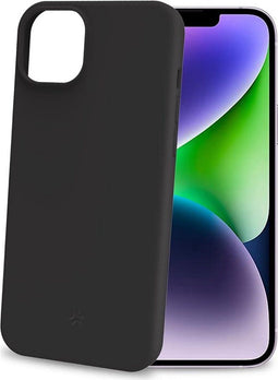 Celly Planet Siliconen hoesje - Geschikt voor Apple iPhone 15 Plus - Recycled TPU Back Cover - Zwart