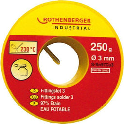 Rothenberger Fittingsoldeer 3mm - Fittingsoldeer - Smeltbereik 230°C - 100g