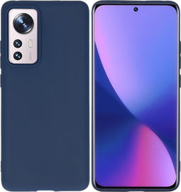iMoshion Hoesje Geschikt voor Xiaomi 12X / 12 Hoesje Siliconen - iMoshion Color Backcover - Donkerblauw