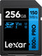 Lexar High-Performance 800xPRO - SDXC UHS-I - 256GB 150MB/s 45MB/s Klasse 10 UHS-3 V30 - Zwart