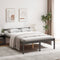 vidaXL - Seniorenbed - massief - grenenhout - grijs - 120x200 - cm
