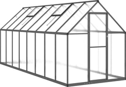 vidaXL - Tuinkas - met - basisframe - 445x169x195 - cm - aluminium - antracietkleur