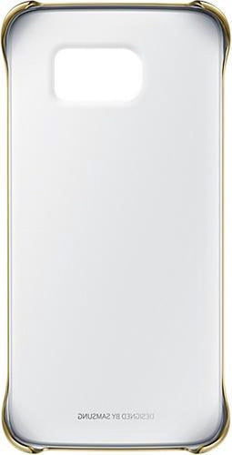 Samsung Galaxy S6 Edge - Clear Cover - Doorzichtig met metalen uiterlijk - Goud