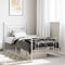 vidaXL - Bedframe - met - hoofd- - en - voeteneinde - metaal - wit - 100x200 - cm