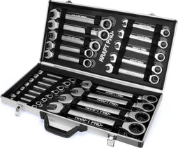 Metallo - Ringratelsleutelset 22 delig - 72 Tandig - 6 tot 32mm - Inclusief Opbergkoffer