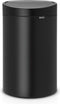 Brabantia Touch Bin New - Afvalemmer 23+10 Liter - Soft-Touch opening - Zwart