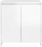 vidaXL - Dressoir - 70x41x75 - cm - bewerkt - hout - hoogglans - wit