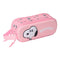 Pennenetui met 2 vakken Snoopy Roze 21 x 8 x 6 cm 3D