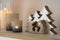 J-Line decoratie Kerststal Kribbe in denneboom - hout - wit/naturel