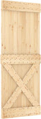 vidaXL - Schuifdeur - met - beslag - 80x210 - cm - massief - grenenhout