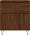 vidaXL - Dressoir - 60x35x70 - cm - bewerkt - hout - bruin - eikenkleur