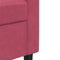 vidaXL - Driezitsbank - 180 - cm - fluweel - wijnrood