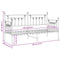 vidaXL - Ligbedframe - Wit - 75x190 - cm - Staal
