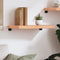 vidaXL - Wandschap - 60x40x(2-6) - cm - behandeld - massief - eikenhout - lichtbruin