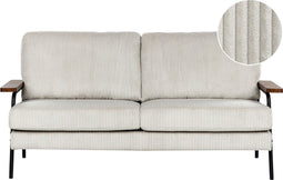 AKRANES - Driezitsbank - Lichtgrijs - Corduroy