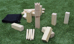 Longfield Kubb Basic - Spel van dennenhout - 1 koning 25 cm