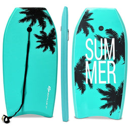 Goplus - Bodyboard kinderen - Hoogwaardig materiaal en sterk drijfvermogen - Groen 104 x 52 x 6 cm