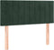 vidaXL - Hoofdbord - 100x5x78/88 - cm - fluweel - donkergroen