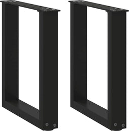 vidaXL - Salontafelpoten - 2 - st - U-vormig - 28x(42-43) - cm - staal - zwart