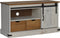 vidaXL - Tv-meubel - HALDEN - met - schuifdeur - wit - 110x40x60 - cm - massief - hout