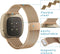 imoshion Milanees Watch bandje - Geschikt voor Fitbit Versa 4, Versa 3, Sense 2, Sense - Rosé goud - One Size
