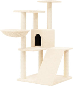 vidaXL - Kattenmeubel - met - sisal - krabpalen - 94 - cm - crèmekleurig