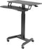 VDD Gaming Bureau - Zit Sta Laptoptafel - Verrijdbaar - Hoogte verstelbaar 80-120 cm - Zwart