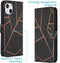 iMoshion Hoesje Geschikt voor iPhone 13 Hoesje Met Pasjeshouder - iMoshion Design Softcase Bookcase - Zwart / Black Graphic