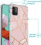 iMoshion Hoesje Geschikt voor Samsung Galaxy A51 Hoesje Met Koord - iMoshion Design Hoesje met Koord - Goud / Transparant / Roze / Pink Graphic