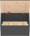 vidaXL - Opbergbox - grijs - 59,5x36,5x33 - cm - massief - grenenhout