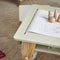 SoBuy KMB92-GR Kinderbureauset - Tafel met 2 Krukjes - Opbergruimte - Wit