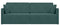 vidaXL - Vloersofa - Bed - 2-in-1 - Donkergroen - 213x144x60 - cm