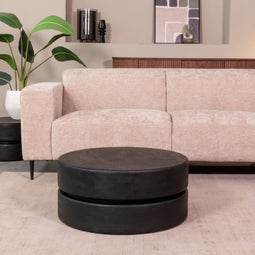 LABEL51 Milly Salontafel - Zwart - Hout - 70 cm - Rond