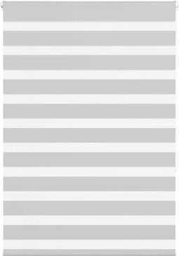 vidaXL - Zebra - rolgordijn - 115x150 - cm - stofbreedte - 110,9 - cm - lichtgrijs