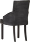 vidaXL - Eetkamerstoelen - 2 - st - echt - geitenleer - zwart