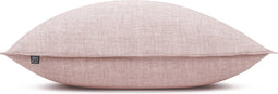 Zohome Kussensloop Lino - Kussenhoes van 50x50 cm - 1 stuk - 100% Katoen - Roze