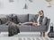Linnick Flanel Fleece Deken + Hoodie met Capuchon Snake - naturel - 140x200cm - 130x180cm - Plaid