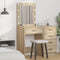 vidaXL - Kaptafel - met - LED-verlichting - - - Sonoma - Eik - 50x41x135 - cm