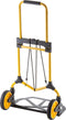Stanley Opvouwbare Steekwagen FT582 - Draagvermogen tot 90KG - Transportwagen - 50 x 45 x 98 CM - Lichtgewicht Aluminium - Zwart/Geel