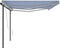 vidaXL - Luifel - handmatig - uittrekbaar - met - palen - 6x3 - m - blauw - en - wit