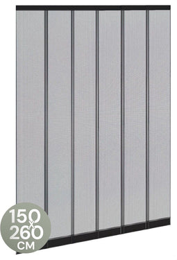 O'DADDY® Lamellenhor - Vliegengordijn - Zelfsluitend - Zwart 150x260 cm