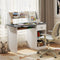 Coast Kinderbureau - Multifunctioneel Bureau met Toetsenbordlade en Opbergvakken - 90 x 45 x 90 cm - Wit/Grijs