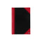 Notitieboek harde kaft zwart/rood A5 lijn 60gr 96vel