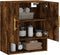 vidaXL - Wandkast - 60x31x70 - cm - bewerkt - hout - gerookt - eikenkleurig