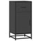 vidaXL - Dressoir - 35,5x35x76 - cm - bewerkt - hout - en - metaal - zwart