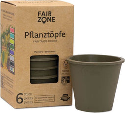 Fairzone Plantenpotten Rubber Olive 6 Stuks