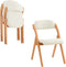 SoBuy FST92-Wx2 - Klapstoel Set van 2 - Opvouwbaar met Zitkussen - Wit (2 stuks)