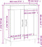 vidaXL - Dressoir - 69,5x34x90 - cm - bewerkt - hout - gerookt - eikenkleurig