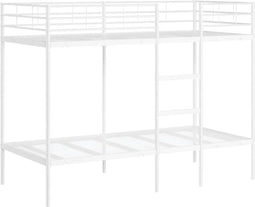 vidaXL - Stapelbed - zonder - matras - 100x190 - cm - staal - wit