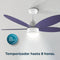 Cecotec Plafondventilator met Energysilence Aero 4260 Purple. 40 W, DC-motor, diameter 42 inch met 5 omkeerbare bladen, LED-lich
